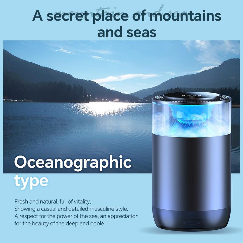 Smart Car Air Freshener: Rechargeable Essential Oil Diffuser with RGB Light & Auto On/Off for Car & Room