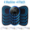 4PCS LCD EMS Neck & Back Massager: 8-Mode Pulse Muscle Stimulator for Pain Relief & Relaxation