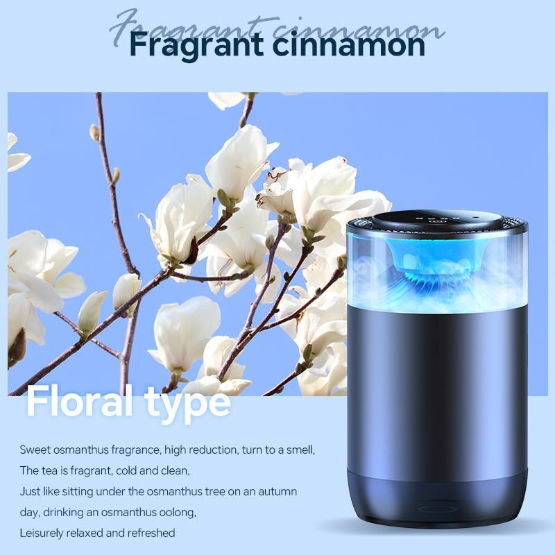 Smart Car Air Freshener: Rechargeable Essential Oil Diffuser with RGB Light & Auto On/Off for Car & Room