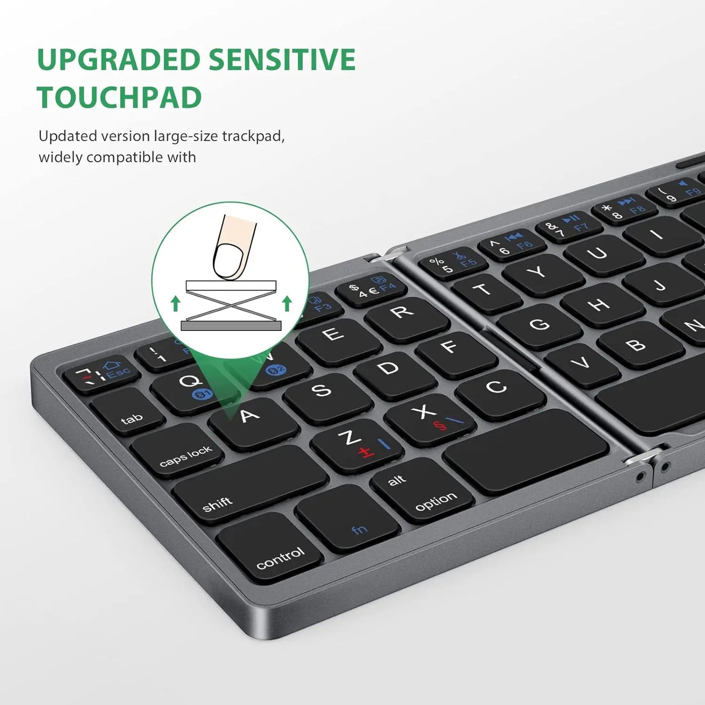 Portable Mini Bluetooth Wireless Folding Keyboard for Mac Ios Android Windows PC Tablet