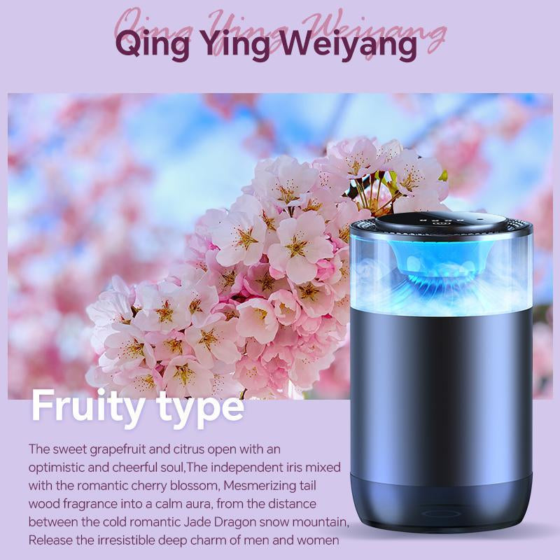 Smart Car Air Freshener: Rechargeable Essential Oil Diffuser with RGB Light & Auto On/Off for Car & Room