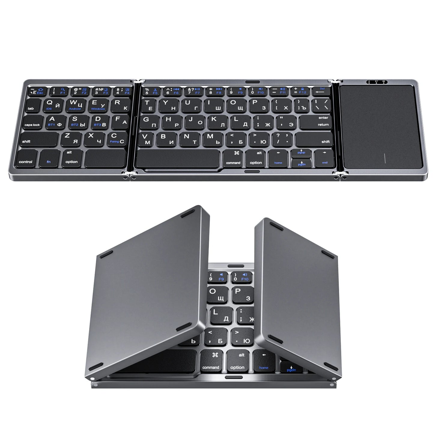 Portable Mini Bluetooth Wireless Folding Keyboard for Mac Ios Android Windows PC Tablet