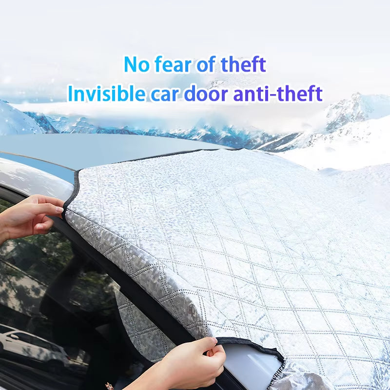 Magnetic Car Windshield Snow Shield: All-Season UV, Frost & Snow Protection Sunshade Cover