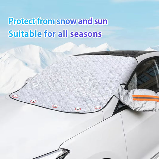 Magnetic Car Windshield Snow Shield: All-Season UV, Frost & Snow Protection Sunshade Cover