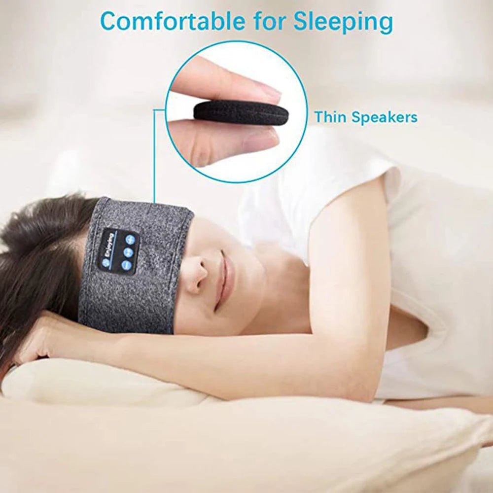 Bluetooth Sports Sleeping Headband Elastic Wireless Headphones 