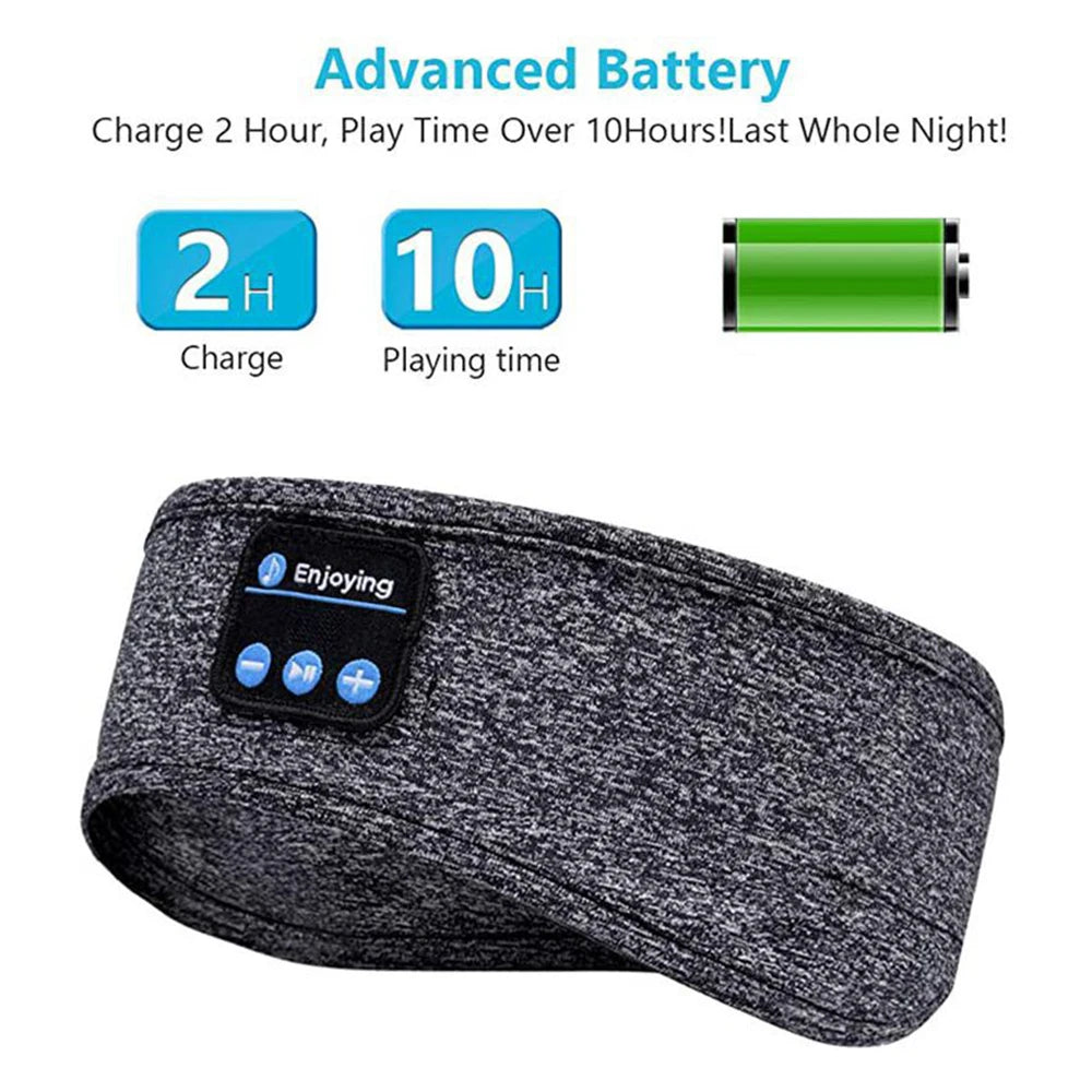 Bluetooth Sports Sleeping Headband Elastic Wireless Headphones 
