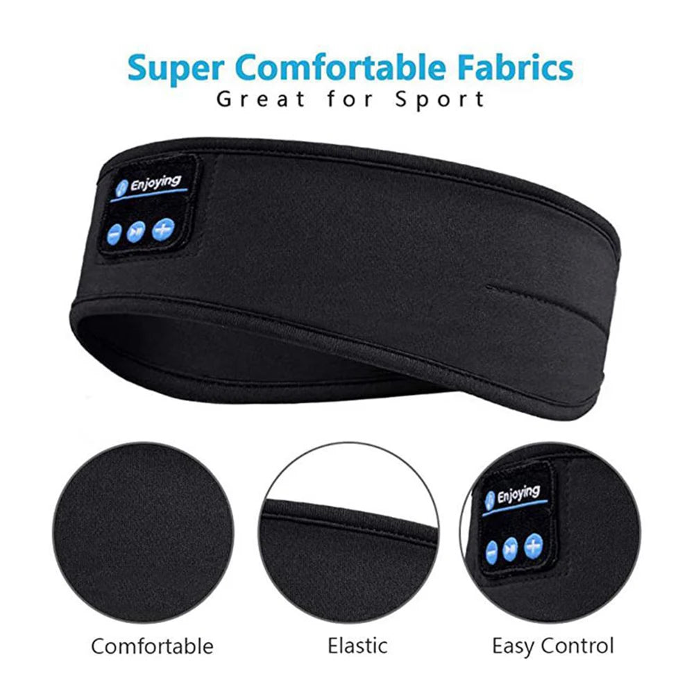 Bluetooth Sports Sleeping Headband Elastic Wireless Headphones 