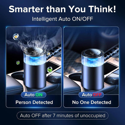 Smart Car Air Freshener: Rechargeable Essential Oil Diffuser with RGB Light & Auto On/Off for Car & Room