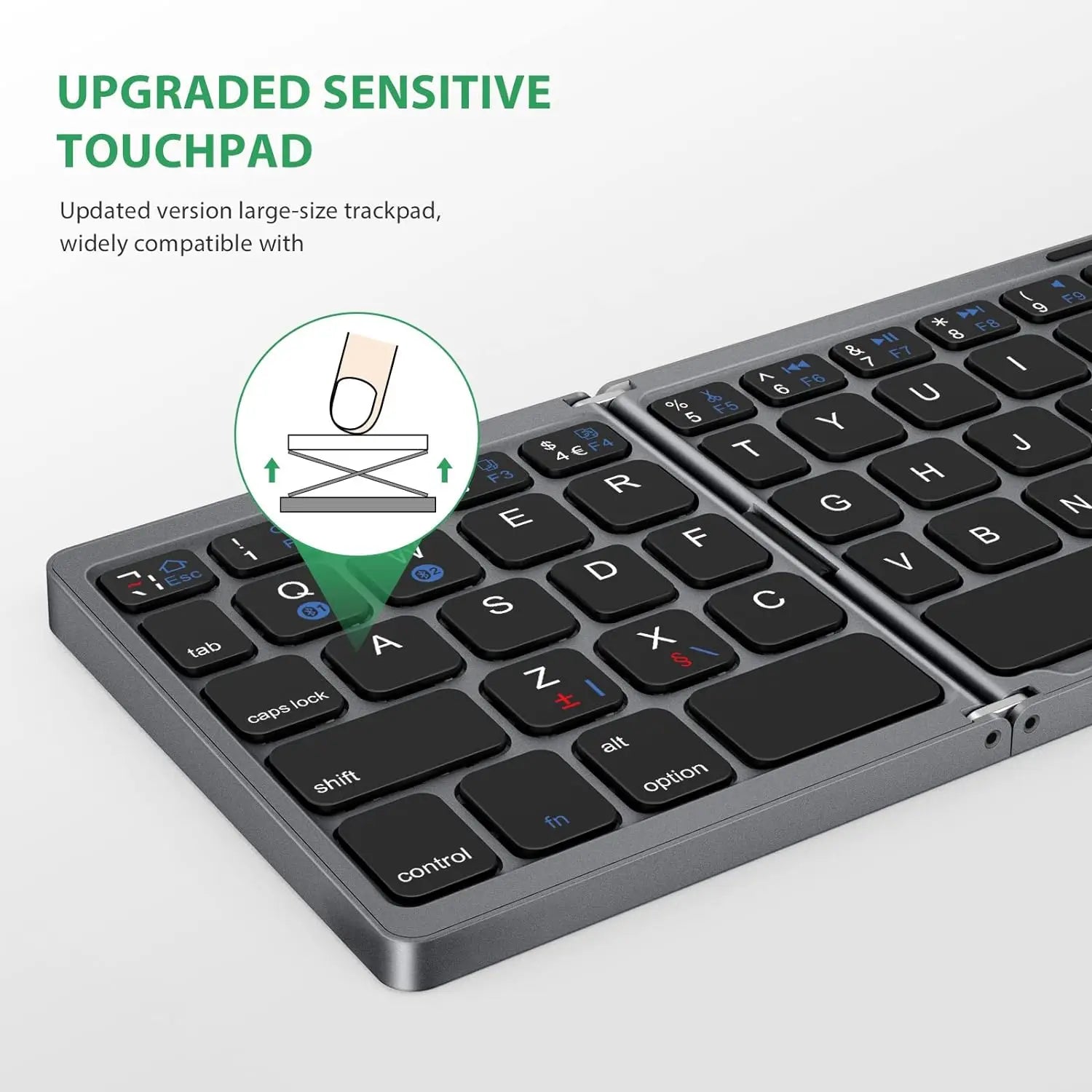 Portable Mini Bluetooth Wireless Folding Keyboard for Mac Ios Android Windows PC Tablet