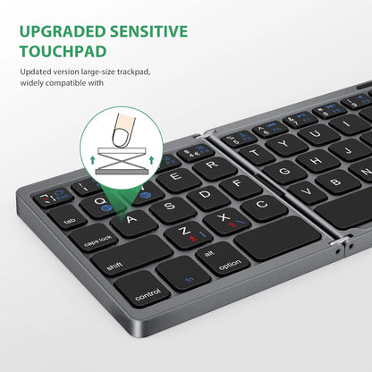 Portable Mini Bluetooth Wireless Folding Keyboard for Mac Ios Android Windows PC Tablet